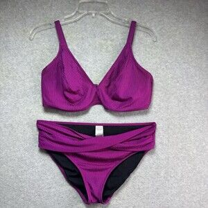 Rosa Faia Marielle Swimsuit Bikini Top 12 And Bottom 38F Fuschia Purple Germany